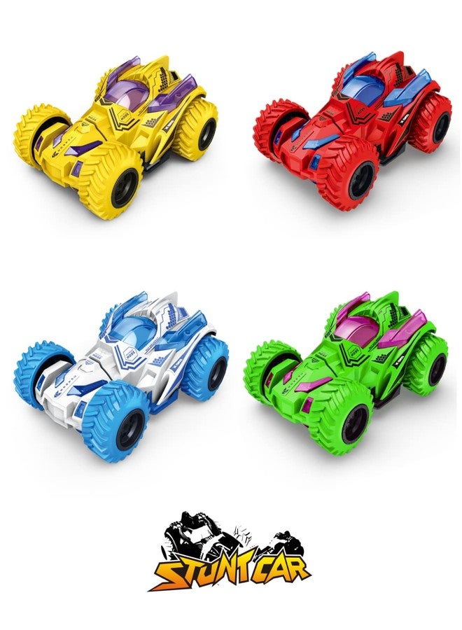 Marmik Pull Along Back Rotating Stunt Car Truck Friction Powered Toys Push Go Truck for Toddlers Kids Gift (Green) - Image 3